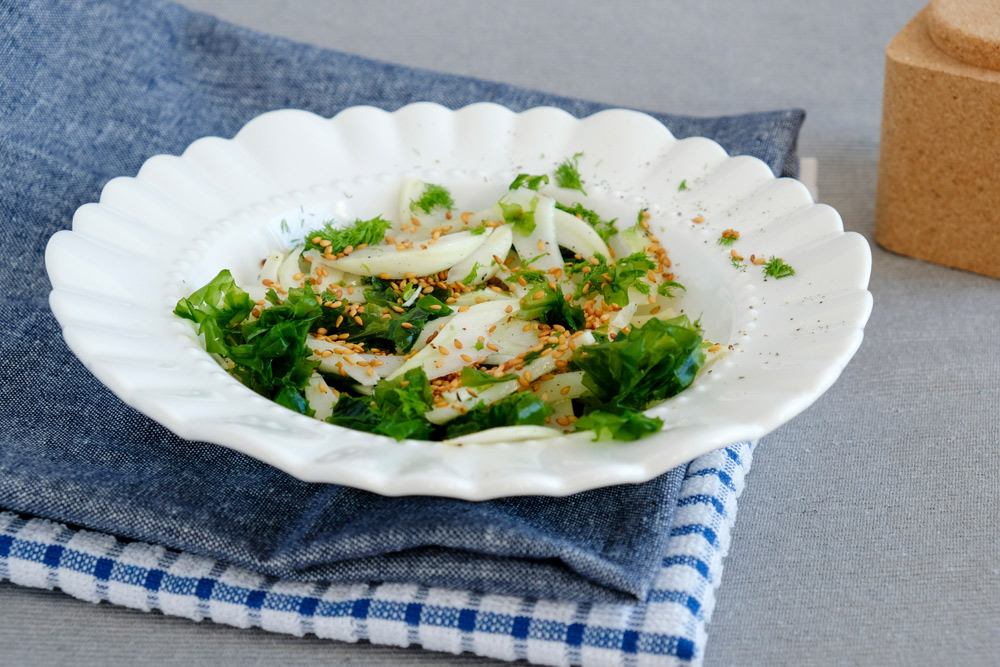 Klaar in 10 minuten, de gezonde zeesla-venkelsalade