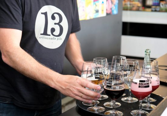 Een kleine selectie van de bijzondere bieren van DOK Brewing Company. Sneukelen in Gent, stedentrip Belgie