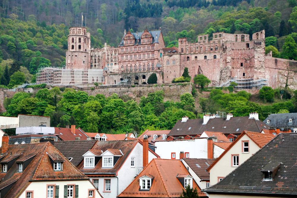 Ontdek het romantische verhaal van dit slot in Heidelberg. Fietsvakantie Die Bergstrass, Heidelberg, Duitsland, fiets, fietsroute, rondreis, standplaats