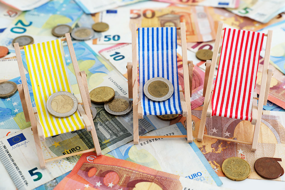 vakantiegeld, ligstoelen, geld