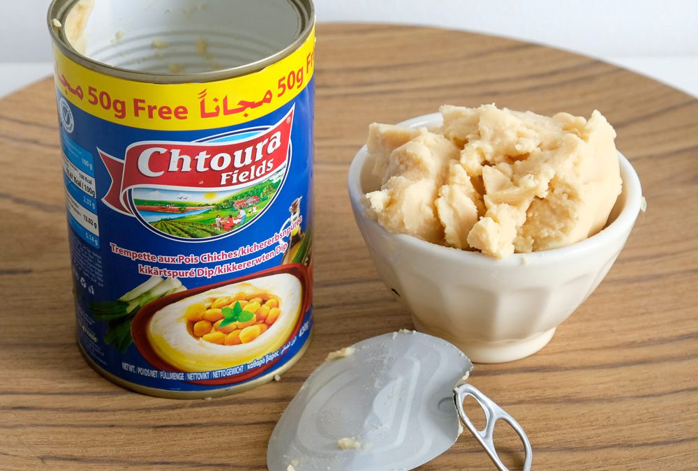 Gevonden in de toko: hummus in blik