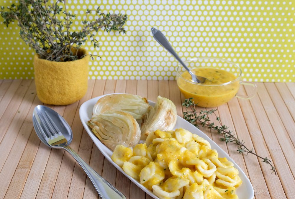 Geroosterde paprika-pastasaus met venkel