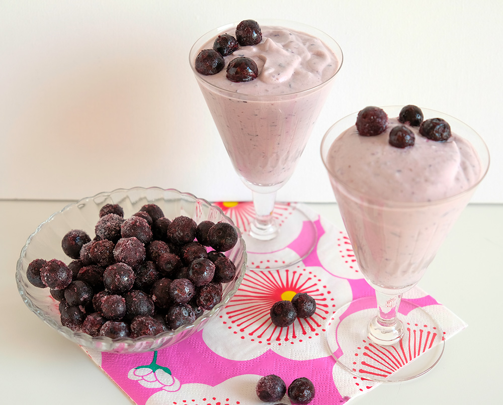 Bosbessenmousse, vegan en super-zacht