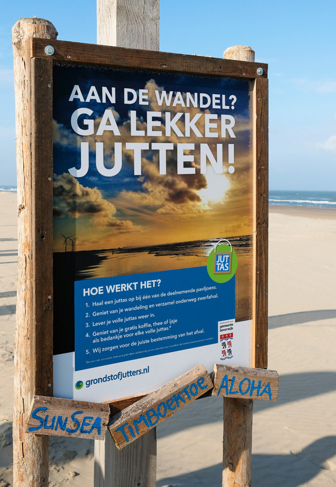 Het hele jaar door kun je met een juttas afval jutten op de Nederlandse stranden